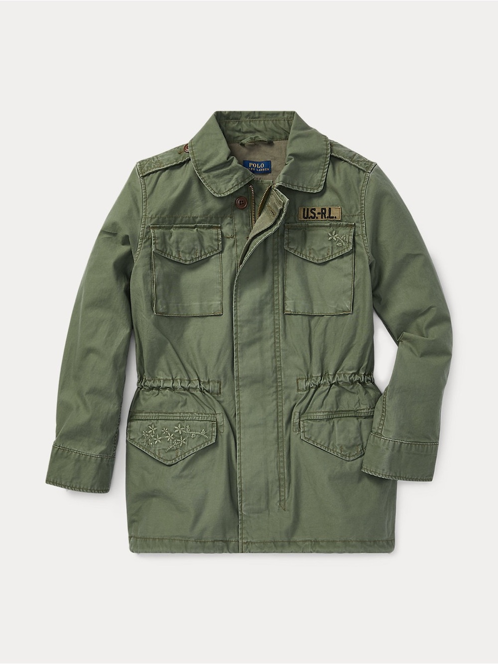 Girls 6X Ralph Lauren Military Inspired Light Fall Cotton Twill Surplus Jacket
